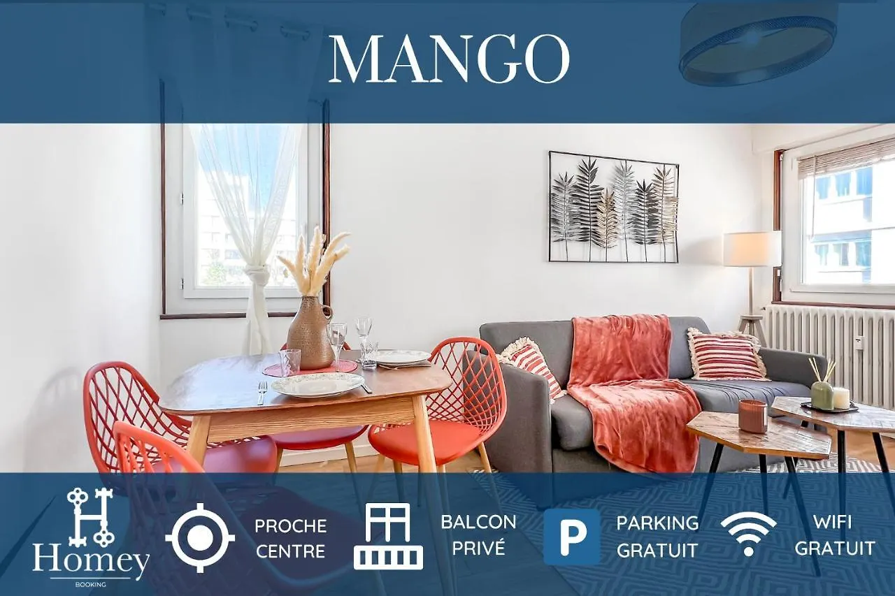 Apartment Homey Mango - Proche Centre/Parking Gratuit/Proche Gare/Balcon Annemasse