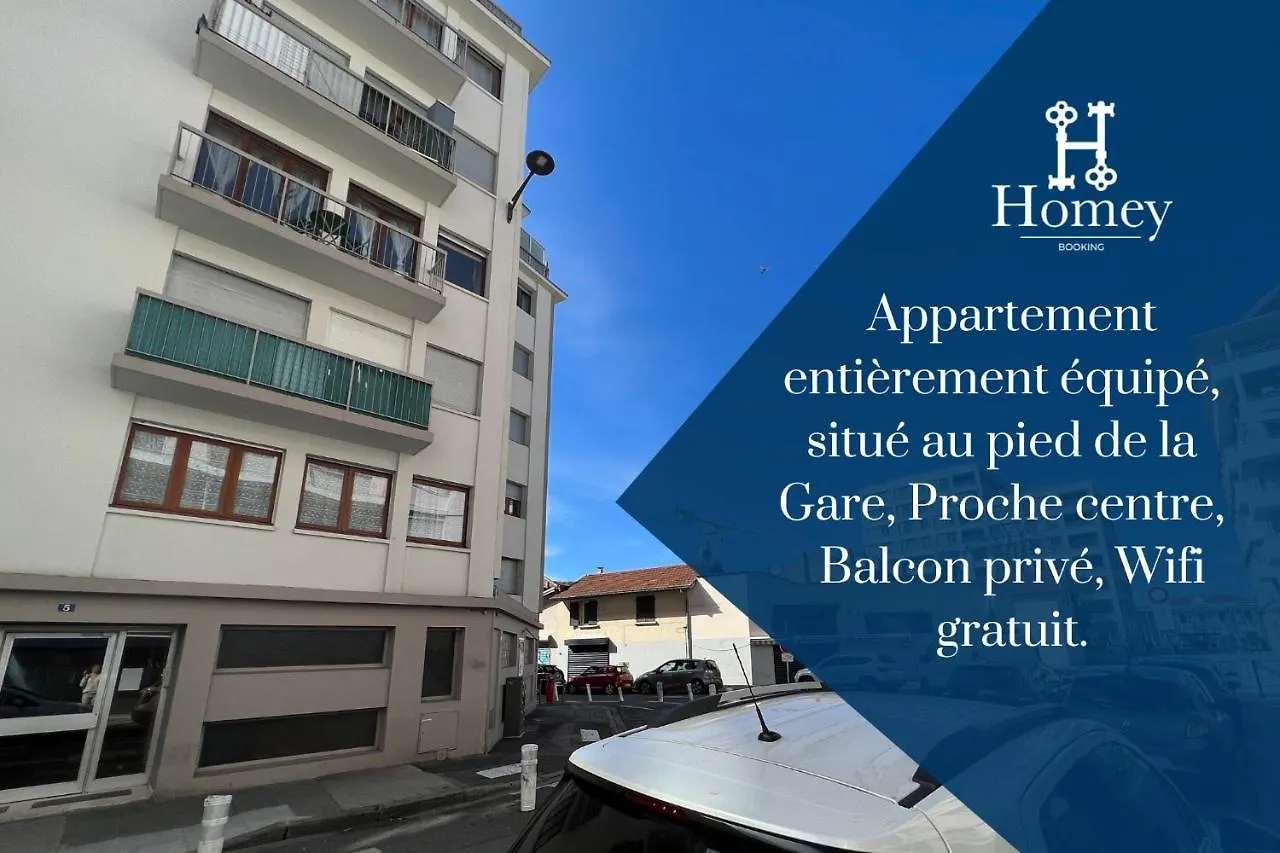 Homey Mango - Proche Centre/Parking Gratuit/Proche Gare/Balcon Annemasse Apartment